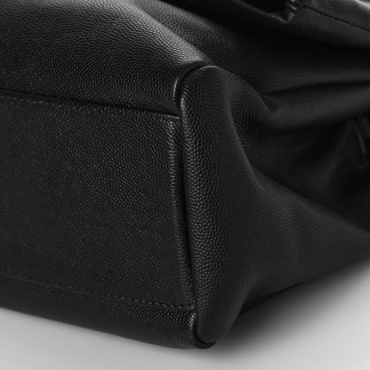 Saint Laurent Grain De Poudre Medium West Hollywood Monogram Fold-Over Black 8 of 9