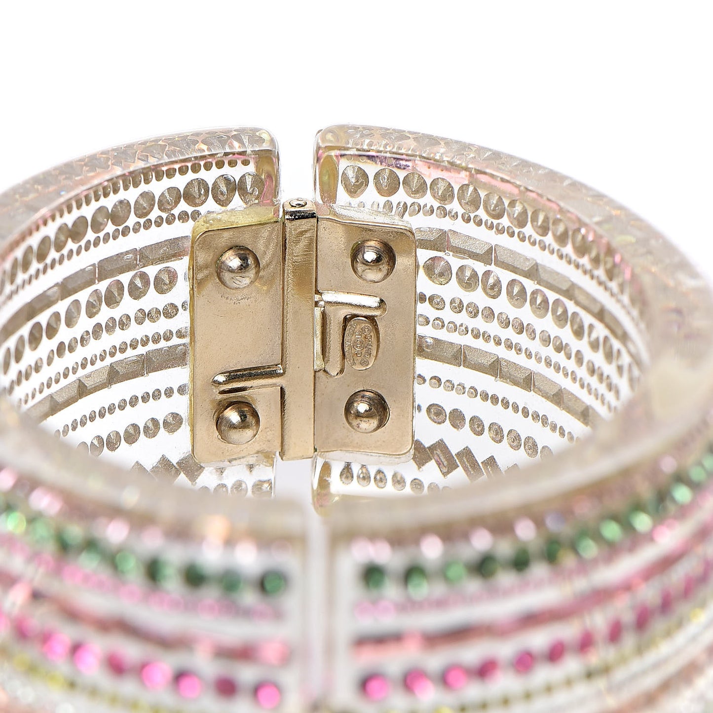 Crystal Resin Transparent CC Cuff Multicolor