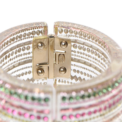 Chanel Crystal Resin Transparent CC Cuff Multicolor 4 of 4