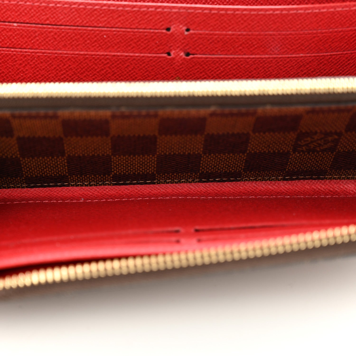 Louis Vuitton Damier Ebene Clemence Wallet Cherry 6 of 11