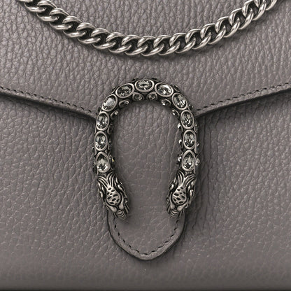 Gucci Dollar Calfskin Crystal Mini Dionysus Chain Wallet Dusty Grey Black Diamond 9 of 11