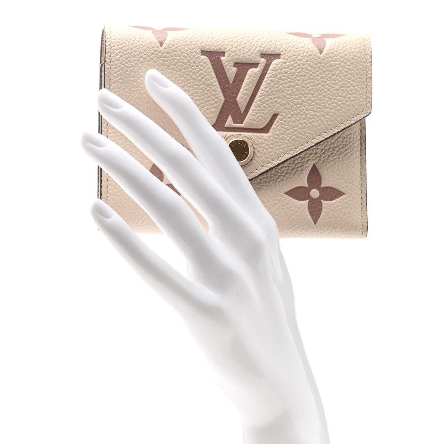 Empreinte Monogram Giant Victorine Wallet Creme Bois De Rose