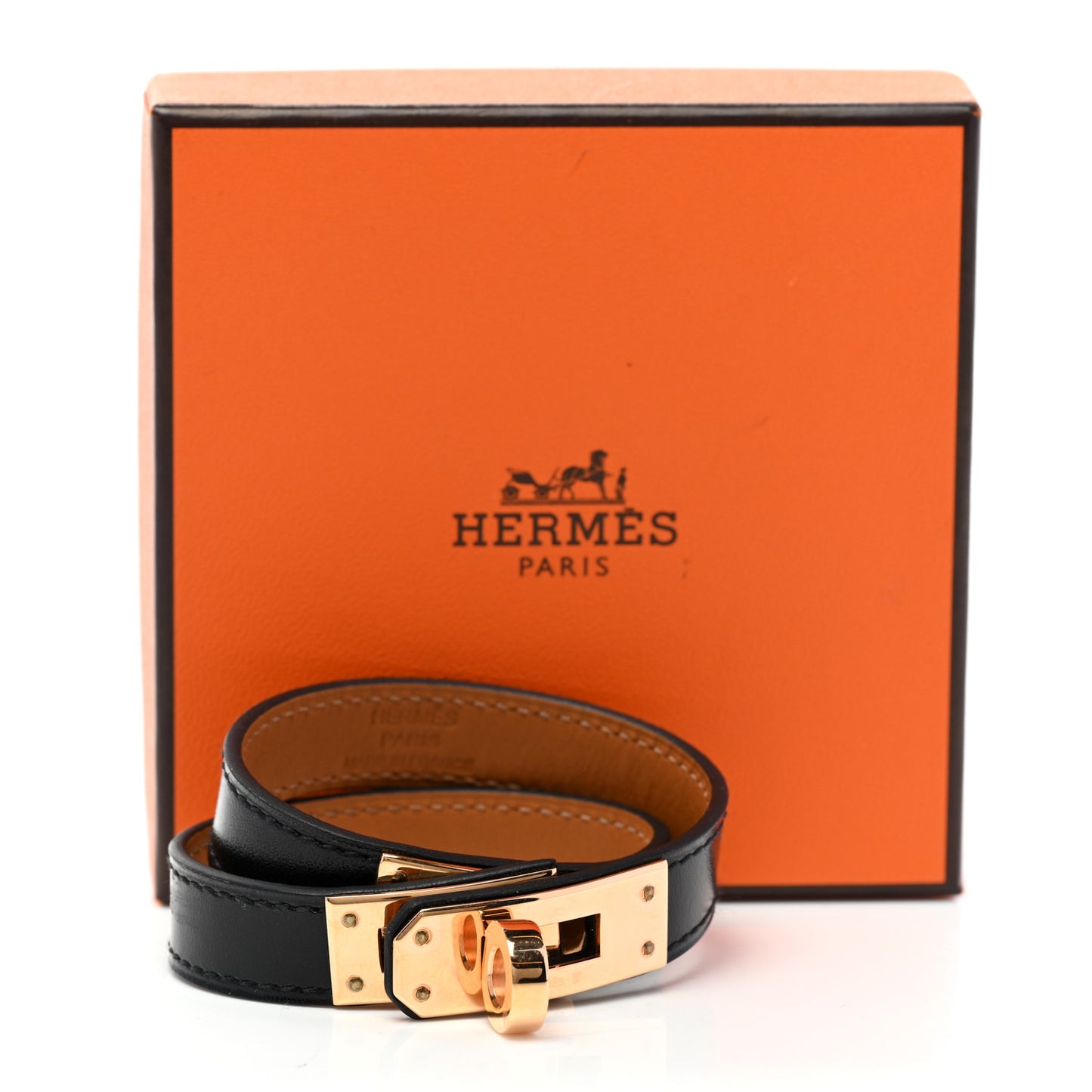 Box Kelly Double Tour Bracelet Black