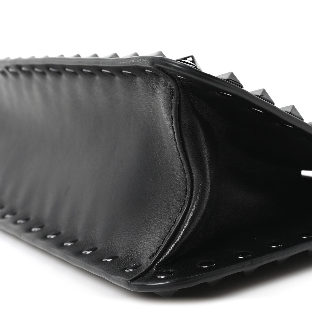Nappa Rockstud Spike Shoulder Bag Black