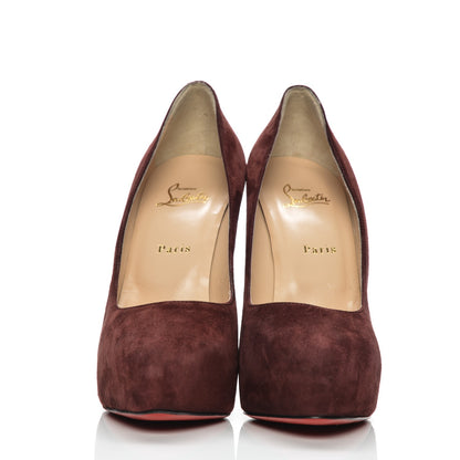 Christian Louboutin Suede Royal Miss Clichy 140 Pumps 40.5 Bordeaux 2 of 8