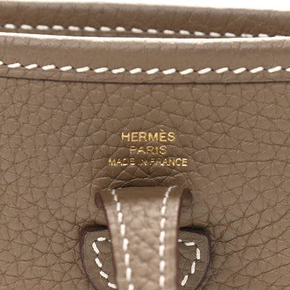 Hermes Taurillon Clemence Evelyne TPM Etoupe 6 of 9