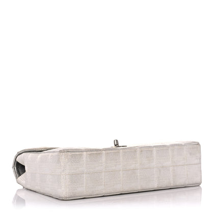 Chanel Metallic Nylon Medium Travel Flap Light Silver 4 of 16