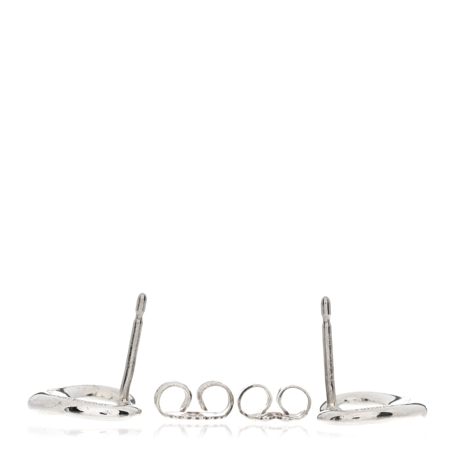 Sterling Silver 11mm Elsa Peretti Open Heart Earrings