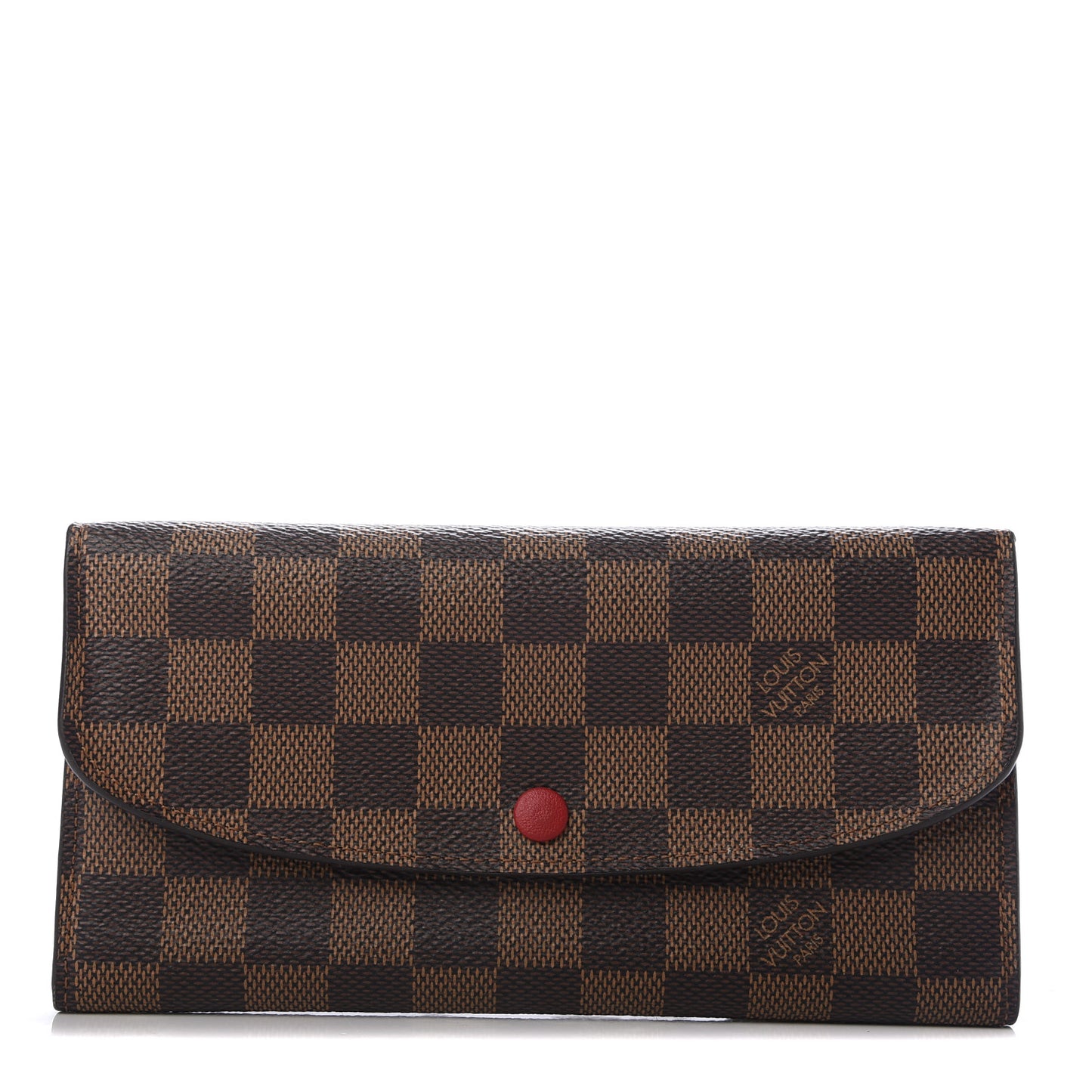 Damier Ebene Emilie Wallet Red