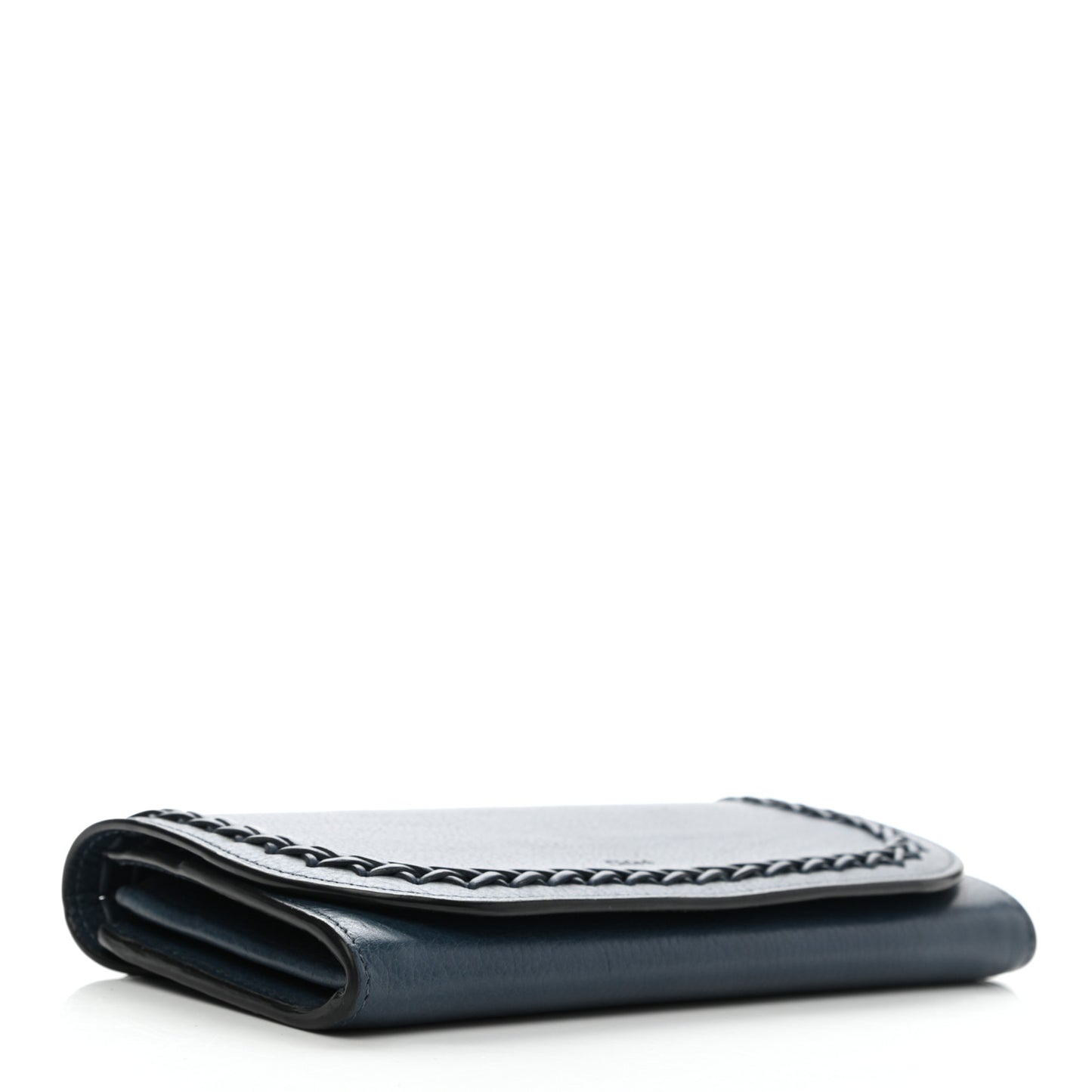 Calfskin Hudson Long Wallet Navy Blue
