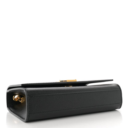 Saint Laurent Grain De Poudre Small Monogram Kate Satchel Black 4 of 10