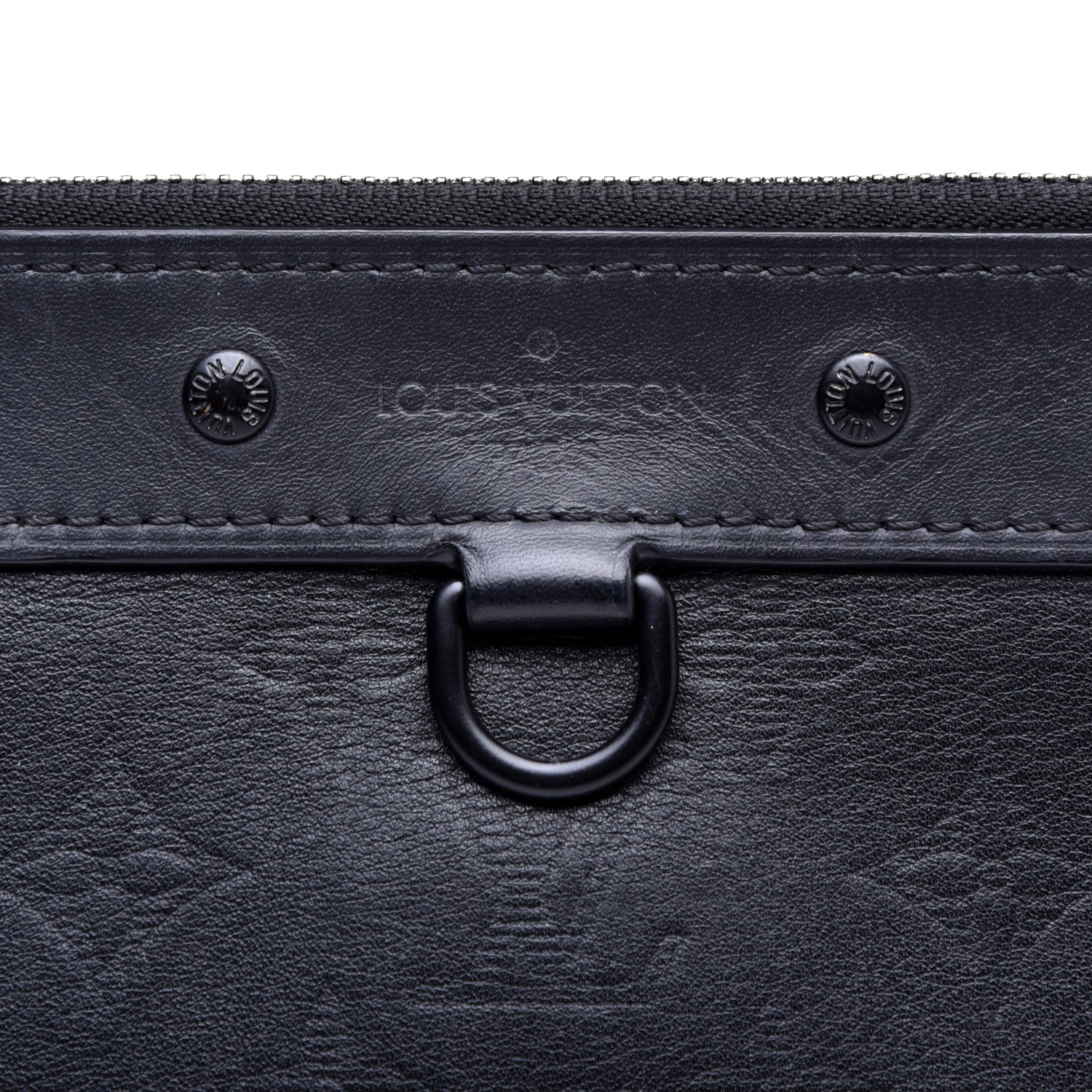 Louis Vuitton Calfskin Monogram Shadow Discovery Pochette Black 8 of 8