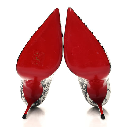 Christian Louboutin Calfskin WallGraf So Kate 120 Pumps 37 Black White 5 of 7