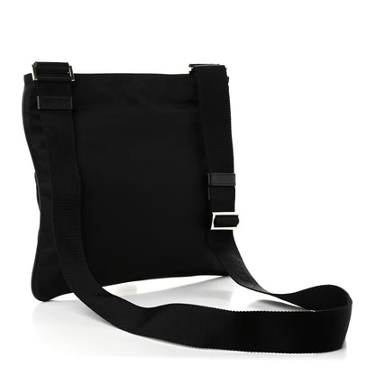 Prada Nylon Vela Flat Messenger Bag Black 3 of 10