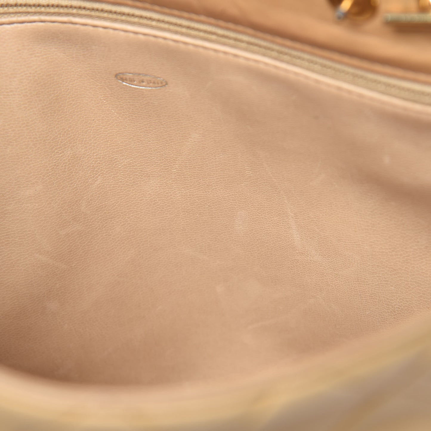 Lambskin Quilted Tote Beige