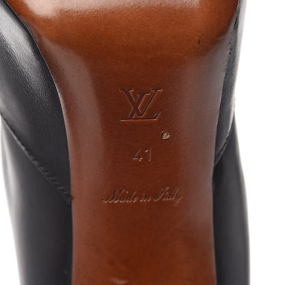 Louis Vuitton Calfskin Fur Tall Boots 41 Black 6 of 8