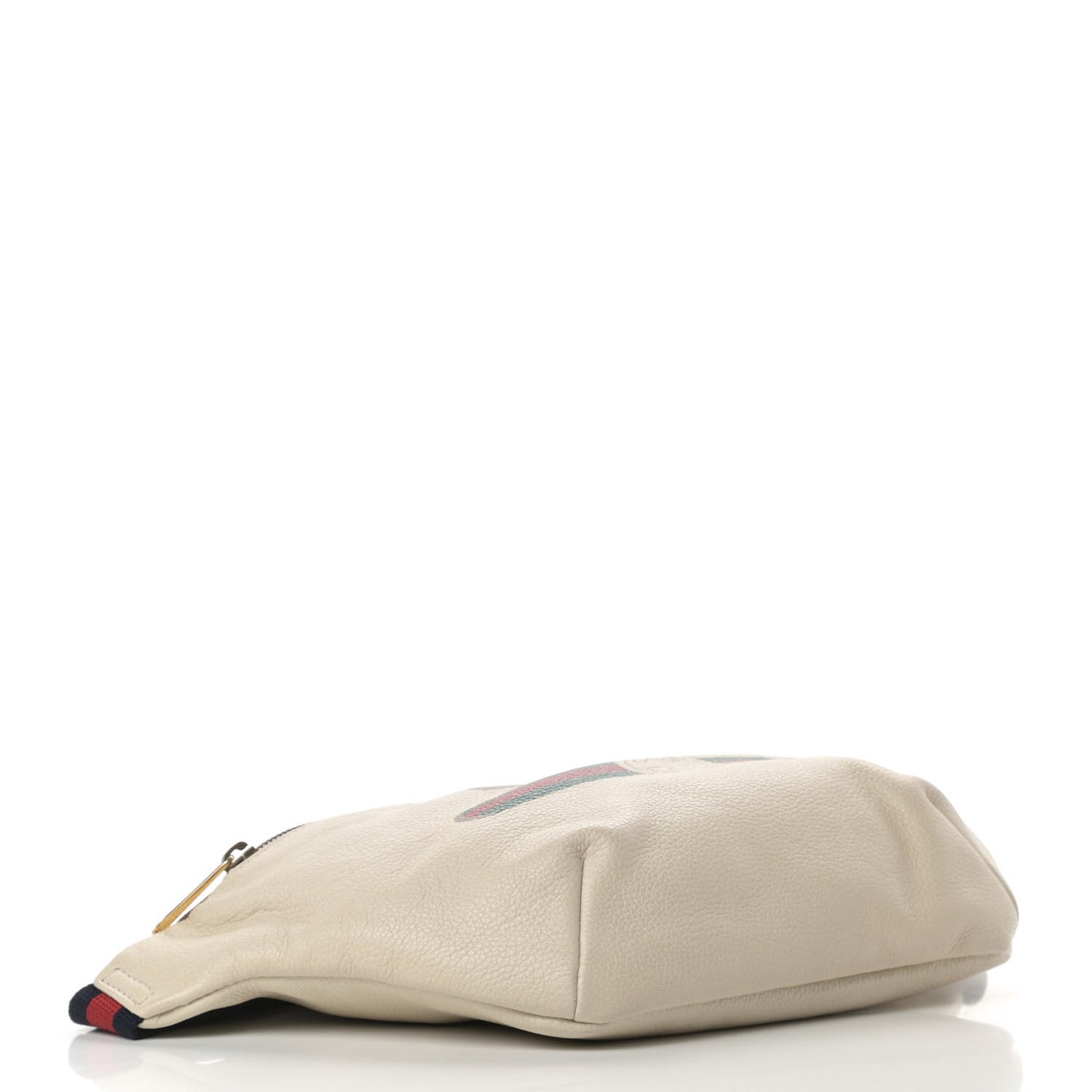 Grained Calfskin Logo Belt Bag White