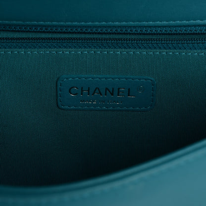 Chanel Lambskin Quilted New Medium Boy Flap Dark Turquoise 4 of 7