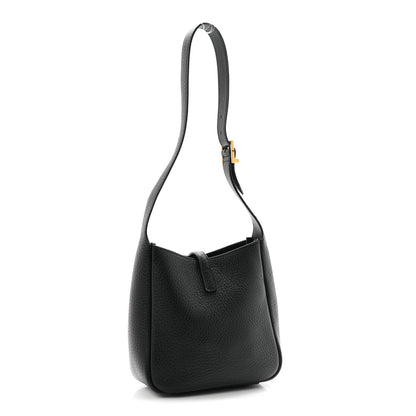 Saint Laurent Grained Calfskin Baby Le 5 A 7 Supple Hobo Black 4 of 11