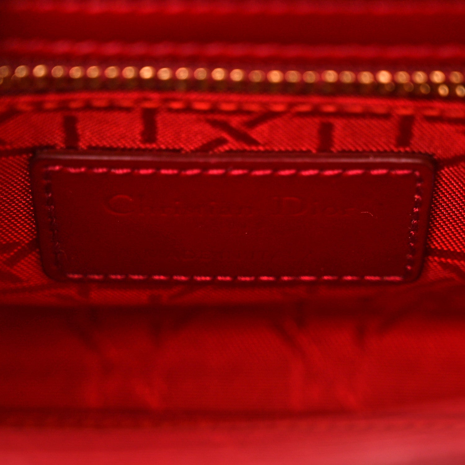 Christian Dior Patent Cannage Mini Lady Dior Red 6 of 11