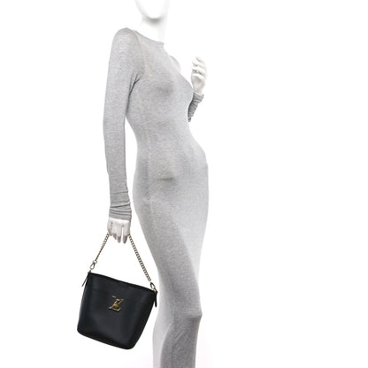 Louis Vuitton Calfskin Lock and Walk Bucket Black 2 of 11