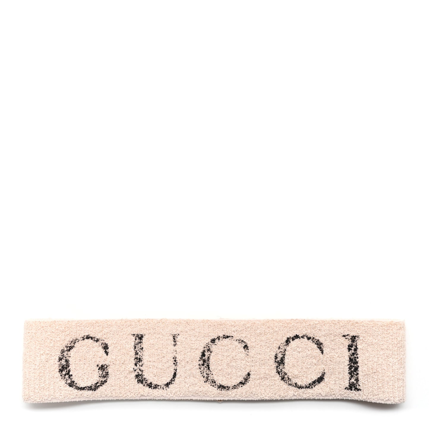 Cotton Elastic Gucci Logo Headband White