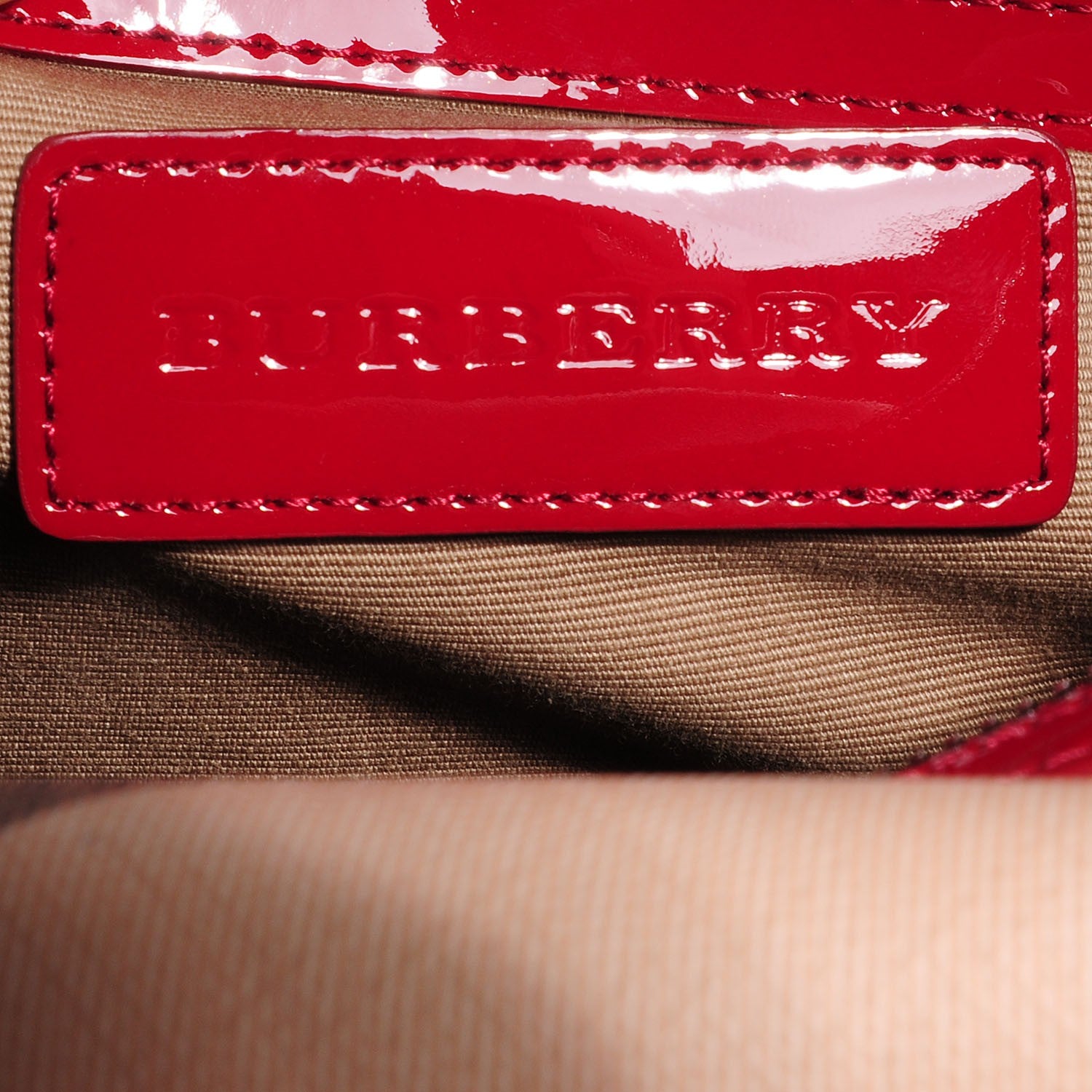 Burberry Nova Check Chester Bowling Small Bag Red 6 of 7