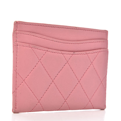 Chanel Lambskin Quilted Card Holder Pink 3 of 13