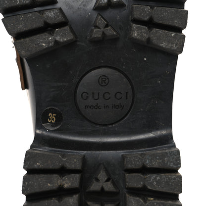 Gucci Cordovan Lux Womens Harald Horsebit 25mm Platform Loafers 35 Black 7 of 9