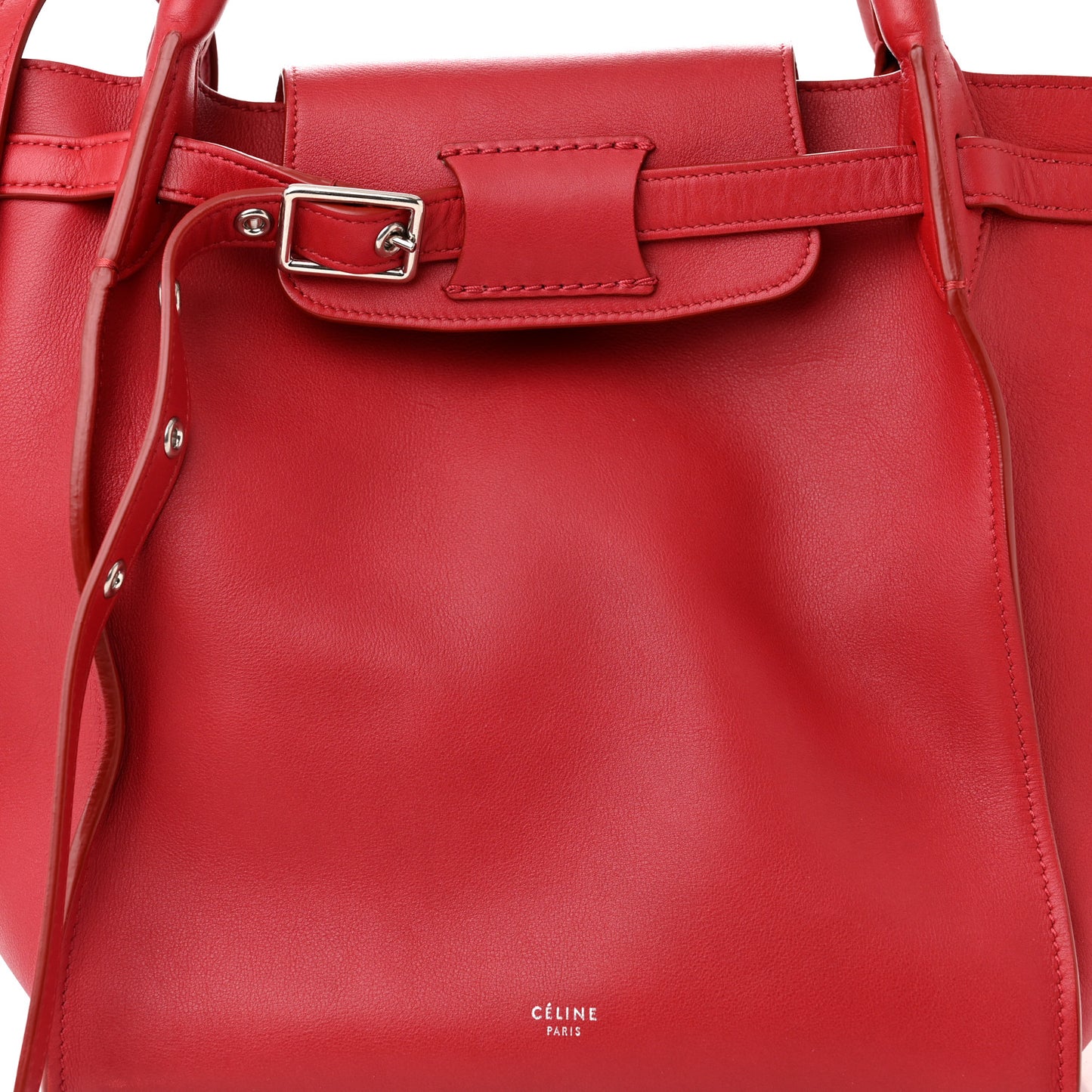 Smooth Calfskin Small Big Bag Red