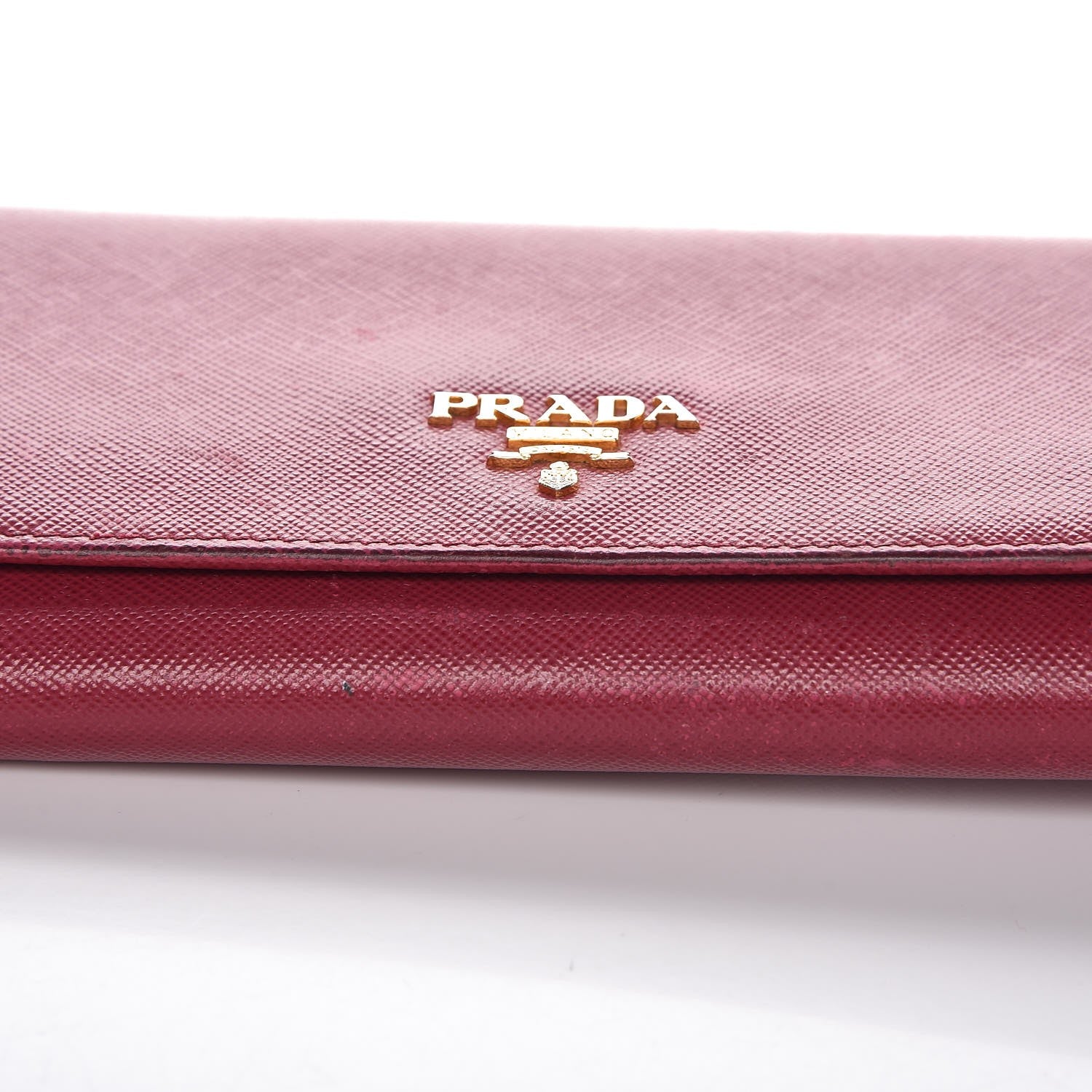 Prada Saffiano Metal Wallet Ibisco 13 of 19