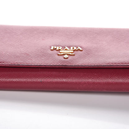 Prada Saffiano Metal Wallet Ibisco 13 of 19