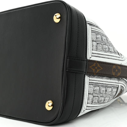Louis Vuitton X FORNASETTI Calfskin Architettura Noe MM Black White 9 of 9