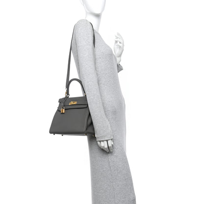 Hermes Togo Kelly Retourne 28 Etain 2 of 13