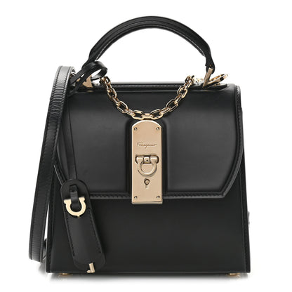Salvatore Ferragamo Smooth Calfskin Small Boxyz Black 1 of 10