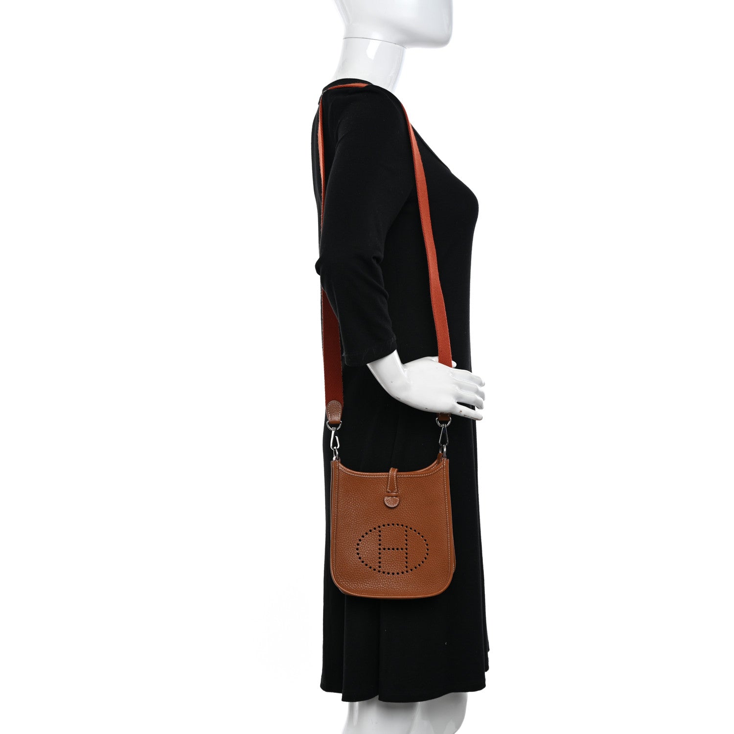 Hermes Taurillon Clemence Amazone Evelyne TPM Gold Cuivre 2 of 13