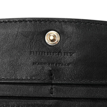 Burberry Calfskin House Check Porter Continental Wallet Black 6 of 10
