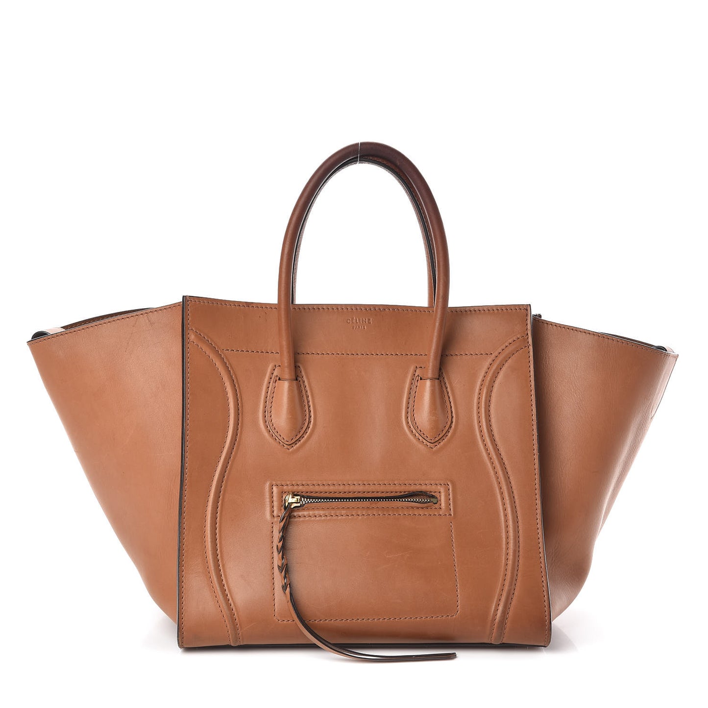 Natural Calfskin Medium Phantom Luggage Tan