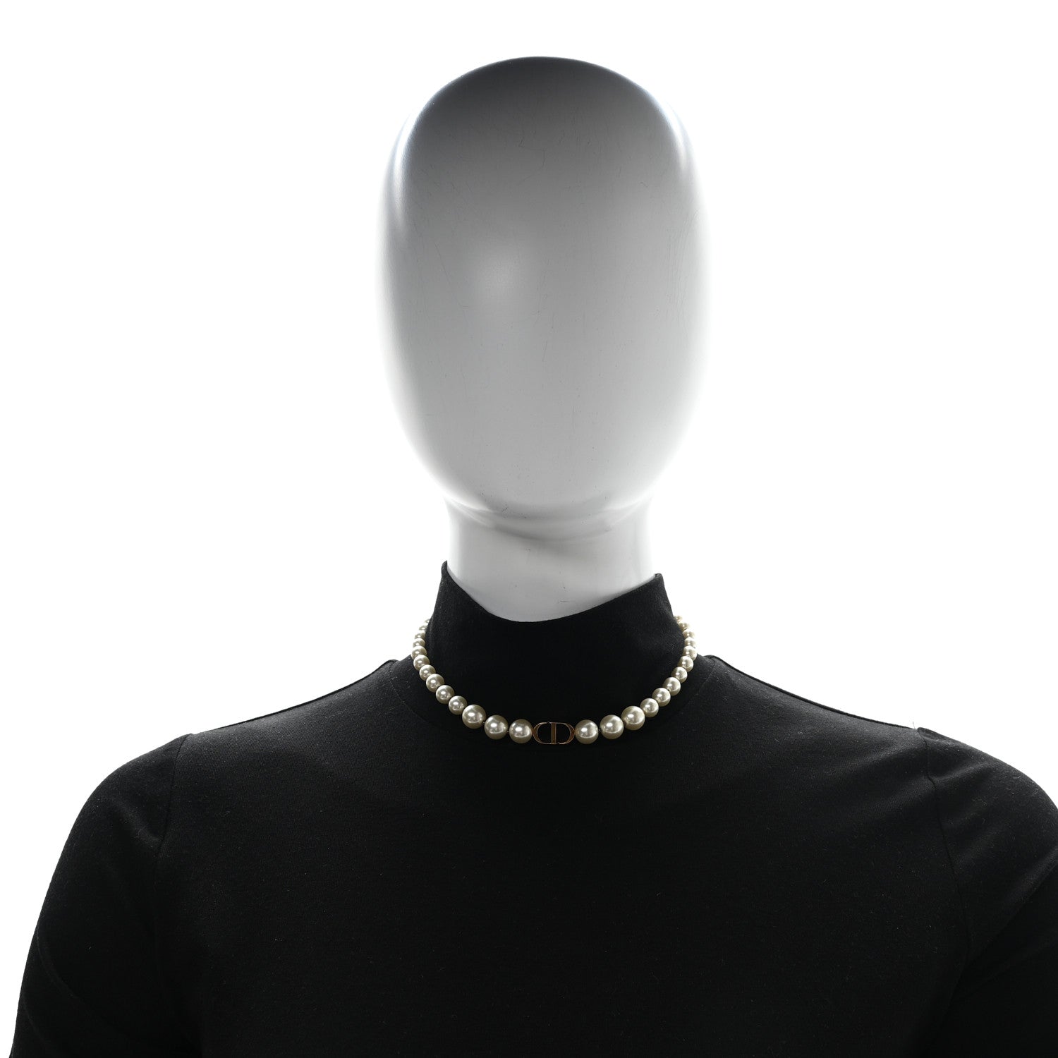 Christian Dior Pearl 30 Montaigne Choker Necklace Gold 2 of 5