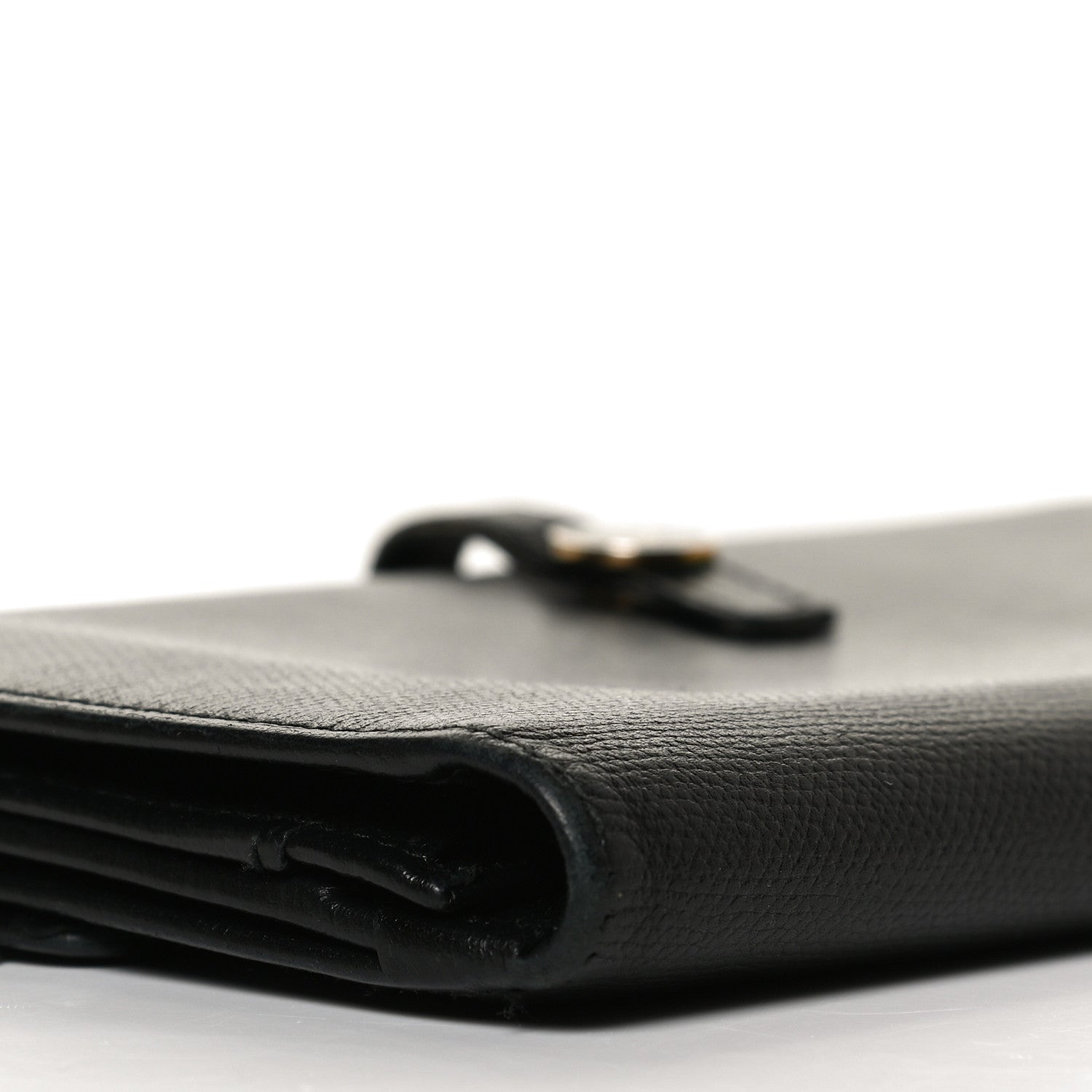 Chanel Grained Calfskin CC Button Long Wallet Black 8 of 14