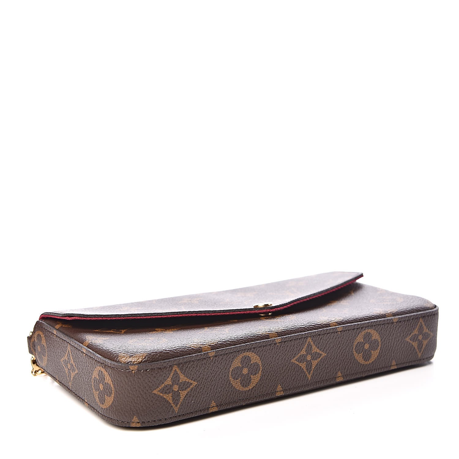 Louis Vuitton Monogram Pochette Felicie Chain Wallet Fuchsia 4 of 11