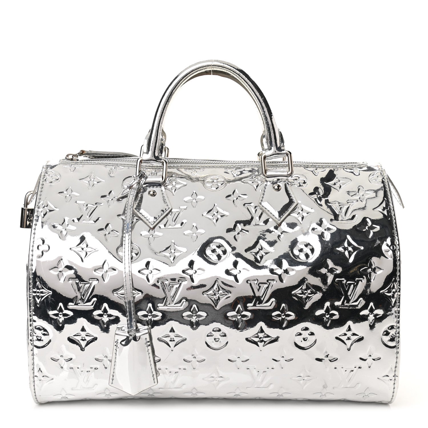 Louis Vuitton Monogram Miroir Speedy 30 Silver 1 of 12