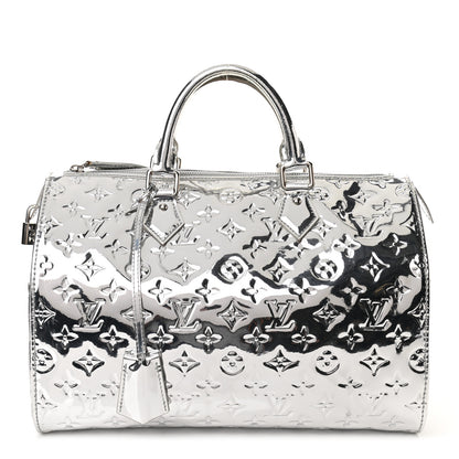 Louis Vuitton Monogram Miroir Speedy 30 Silver 1 of 12