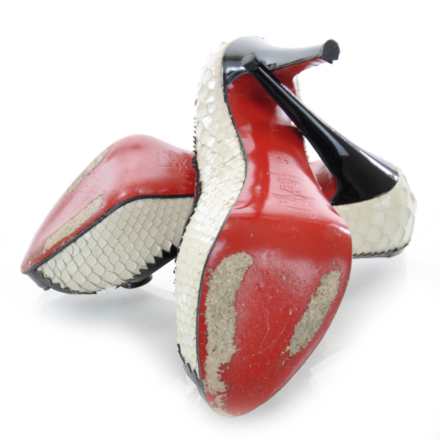 Christian Louboutin Pitone Python Jaws 120 Platform Pumps 40 4 of 6