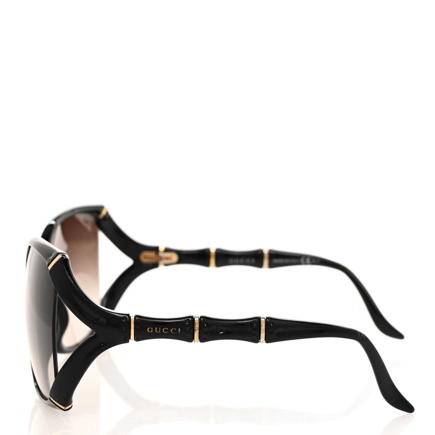 Gucci Oversized Oval Bamboo Sunglasses 3508/S Brown 3 of 7