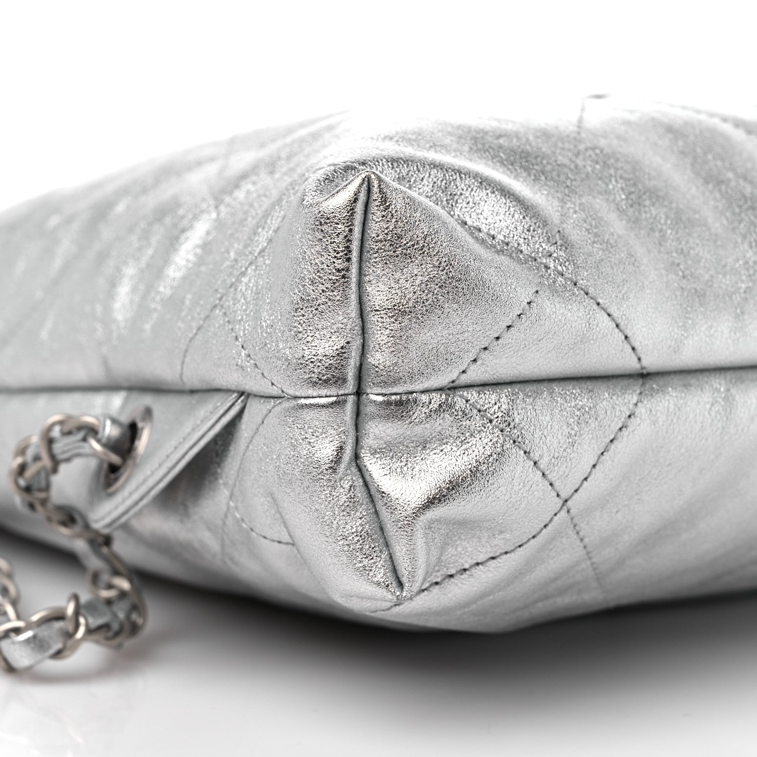 Chanel Metallic Calfskin Quilted Chanel 22 Backpack Silver 8 of 10