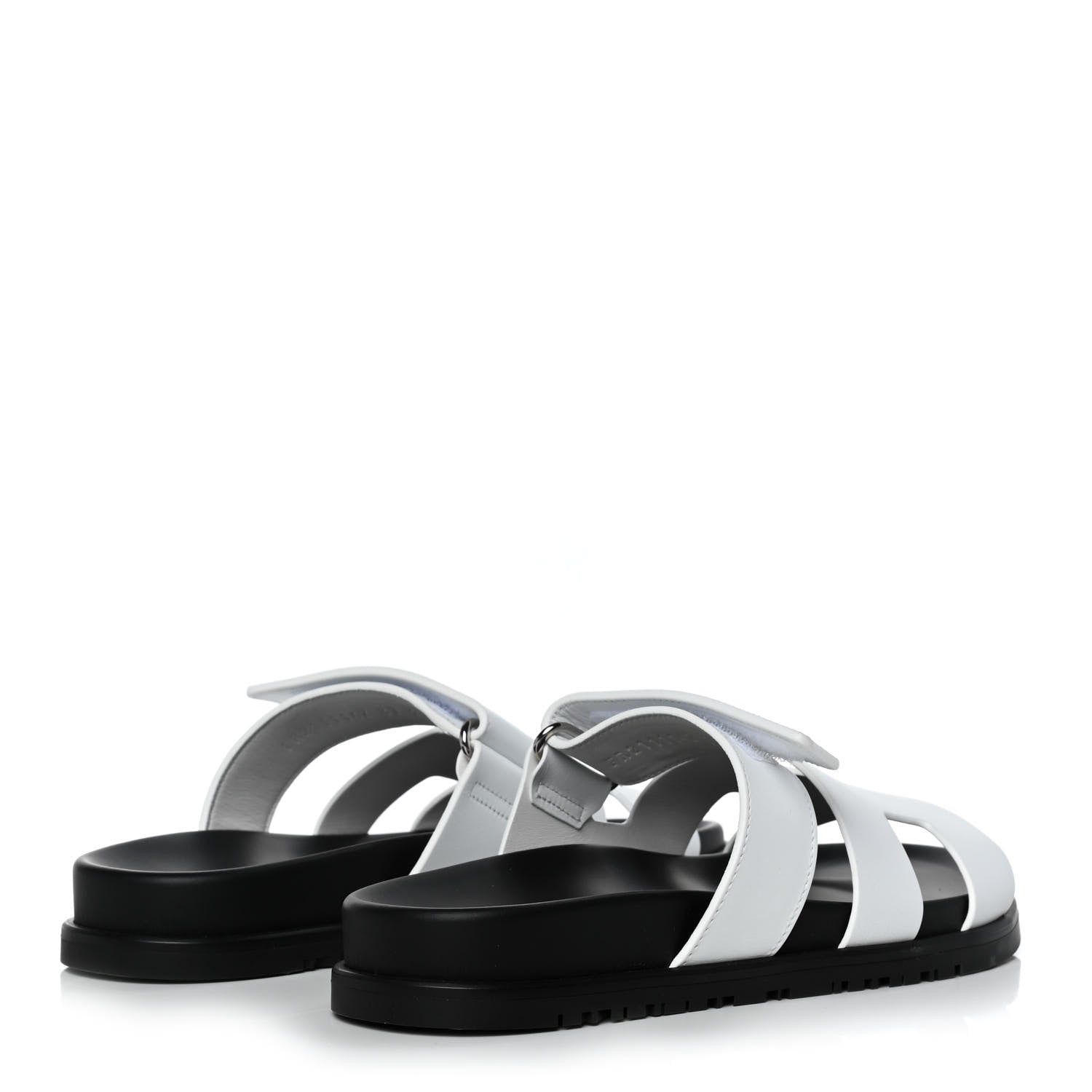 Hermes Calfskin Womens Chypre Sandals 37 White 4 of 10