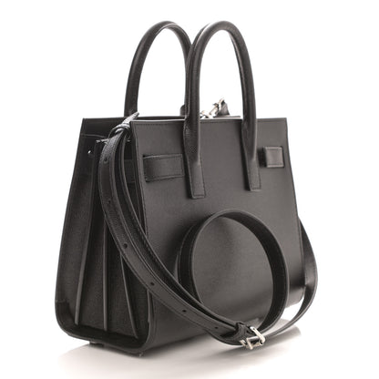 Saint Laurent Grained Calfskin Nano Sac De Jour Black 4 of 9