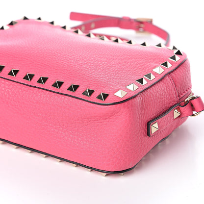 Valentino Garavani Pebbled Calfskin Rockstud Camera Crossbody Bag Peony 9 of 10