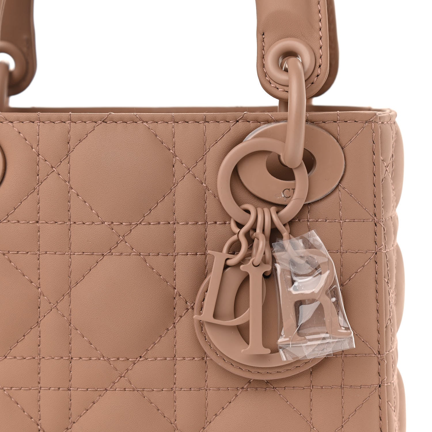 Christian Dior Ultra Matte Calfskin Cannage Mini Lady Dior Light Beige 8 of 11